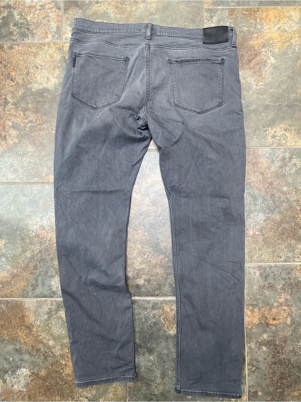 PAIGE Men's Slim Straight Lennox Jeans in Washed Charcoal
